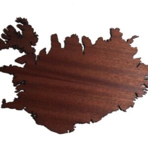 REAL WOOD ISLANDA Map Mahogany 4mm., Wall Art, Apartment Decor, Map Board - Image 4