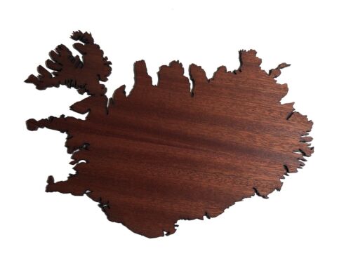 REAL WOOD ISLANDA Map Mahogany 4mm., Wall Art, Apartment Decor, Map Board - Image 4