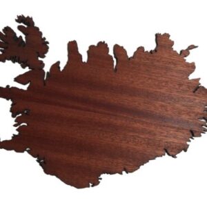 REAL WOOD ISLANDA Map Mahogany 4mm., Wall Art, Apartment Decor, Map Board - Image 2