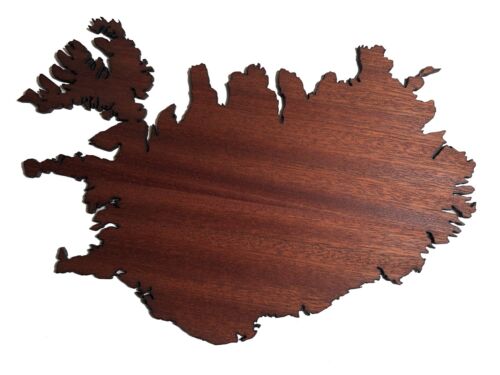 REAL WOOD ISLANDA Map Mahogany 4mm., Wall Art, Apartment Decor, Map Board - Image 6