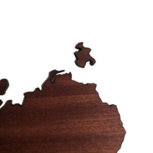 REAL WOOD GERMANIA Map Mahogany 4mm., Wall Art, Apartment Decor, Map Board - Image 4