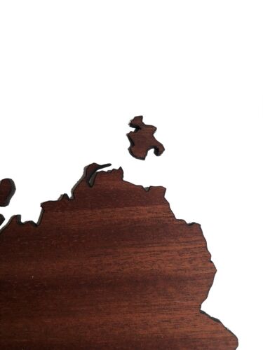 REAL WOOD GERMANIA Map Mahogany 4mm., Wall Art, Apartment Decor, Map Board - Image 4