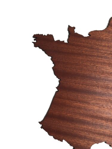 REAL WOOD FRANCIA Map Mahogany 4mm., Wall Art, Apartment Decor, Map Board - Image 3