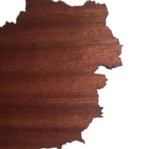 REAL WOOD AUSTRIA Map Mahogany 4mm., Wall Art, Apartment Decor, Map Board - Image 7