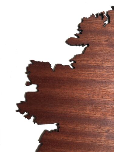 REAL WOOD IRLANDA Map Mahogany 4mm., Wall Art, Apartment Decor, Map Board - Image 3