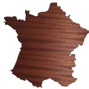 REAL WOOD FRANCIA Map Mahogany 4mm., Wall Art, Apartment Decor, Map Board