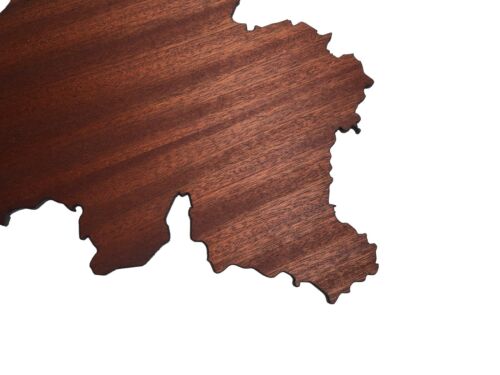 REAL WOOD BELGIO Map Mahogany 4mm., Wall Art, Apartment Decor, Map Board - Image 2