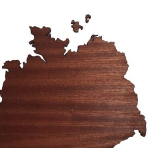 REAL WOOD GERMANIA Map Mahogany 4mm., Wall Art, Apartment Decor, Map Board - Image 2