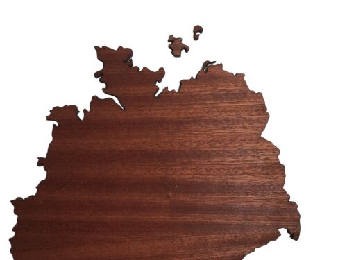 REAL WOOD GERMANIA Map Mahogany 4mm., Wall Art, Apartment Decor, Map Board - Image 2