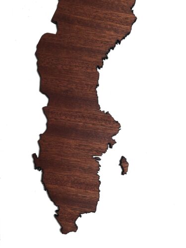 REAL WOOD SVEZIA Map Mahogany 4mm., Wall Art, Apartment Decor, Map Board - Image 4