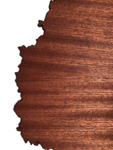 REAL WOOD GERMANIA Map Mahogany 4mm., Wall Art, Apartment Decor, Map Board - Image 6