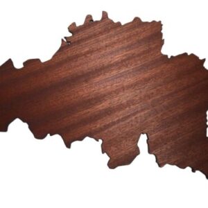 REAL WOOD BELGIO Map Mahogany 4mm., Wall Art, Apartment Decor, Map Board - Image 3