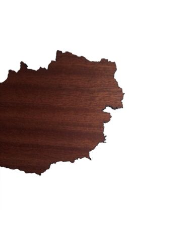 REAL WOOD AUSTRIA Map Mahogany 4mm., Wall Art, Apartment Decor, Map Board - Image 5