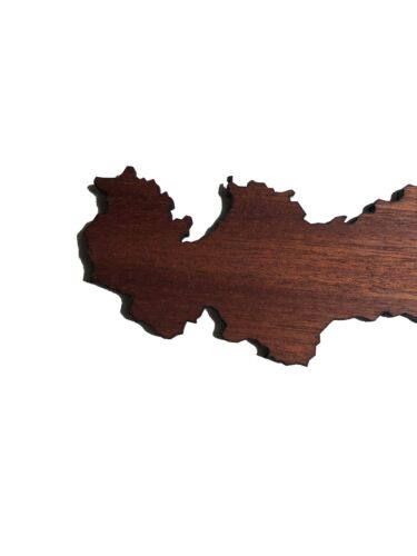 REAL WOOD AUSTRIA Map Mahogany 4mm., Wall Art, Apartment Decor, Map Board - Image 2