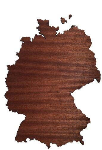 REAL WOOD GERMANIA Map Mahogany 4mm., Wall Art, Apartment Decor, Map Board - Image 8