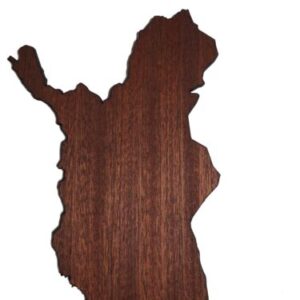 REAL WOOD FINLANDIA Map Mahogany 4mm., Wall Art, Apartment Decor, Map Board - Image 3