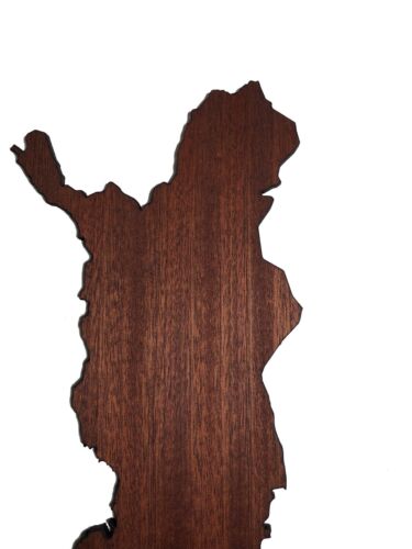 REAL WOOD FINLANDIA Map Mahogany 4mm., Wall Art, Apartment Decor, Map Board - Image 3
