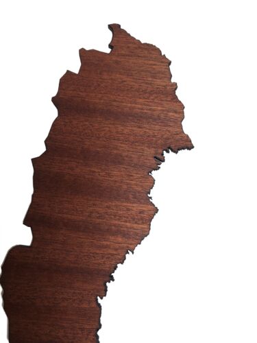 REAL WOOD SVEZIA Map Mahogany 4mm., Wall Art, Apartment Decor, Map Board - Image 3