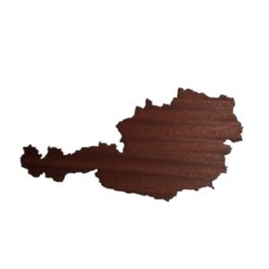REAL WOOD AUSTRIA Map Mahogany 4mm., Wall Art, Apartment Decor, Map Board - Image 3