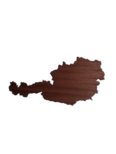 REAL WOOD AUSTRIA Map Mahogany 4mm., Wall Art, Apartment Decor, Map Board - Image 3
