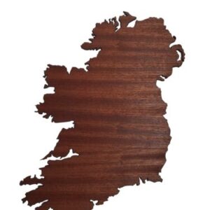 REAL WOOD IRLANDA Map Mahogany 4mm., Wall Art, Apartment Decor, Map Board