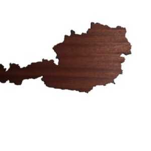 REAL WOOD AUSTRIA Map Mahogany 4mm., Wall Art, Apartment Decor, Map Board - Image 4
