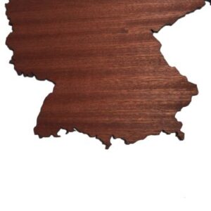 REAL WOOD GERMANIA Map Mahogany 4mm., Wall Art, Apartment Decor, Map Board - Image 3
