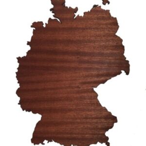 REAL WOOD GERMANIA Map Mahogany 4mm., Wall Art, Apartment Decor, Map Board