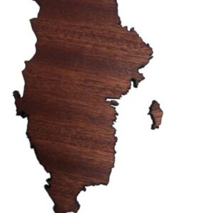 REAL WOOD SVEZIA Map Mahogany 4mm., Wall Art, Apartment Decor, Map Board - Image 2